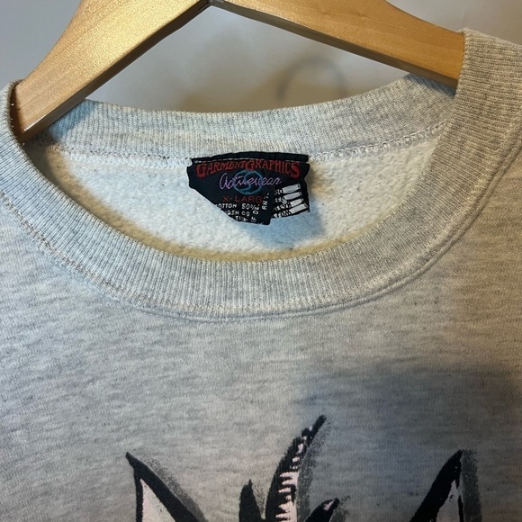 Vintage Garment Graphics Sylvester Looney Tunes Crew Neck Sweatshirt - Picture 7 of 7